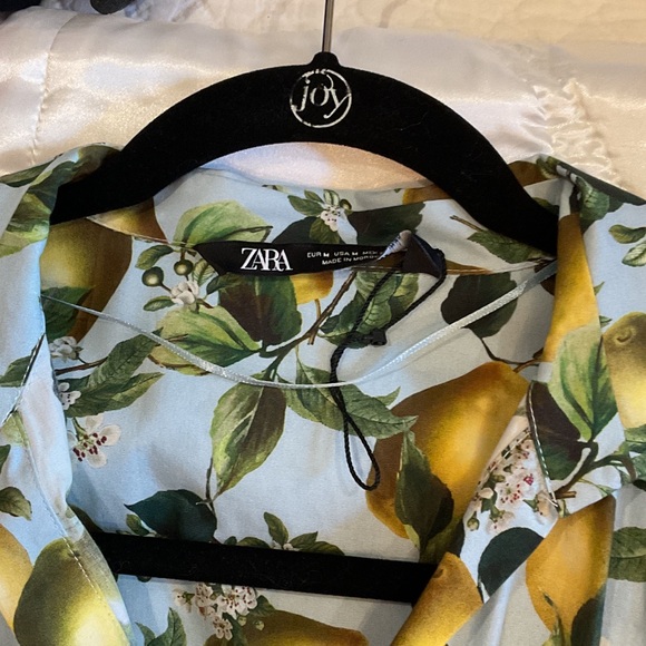 Zara Lemon Patterned Blouse - Picture 2 of 4